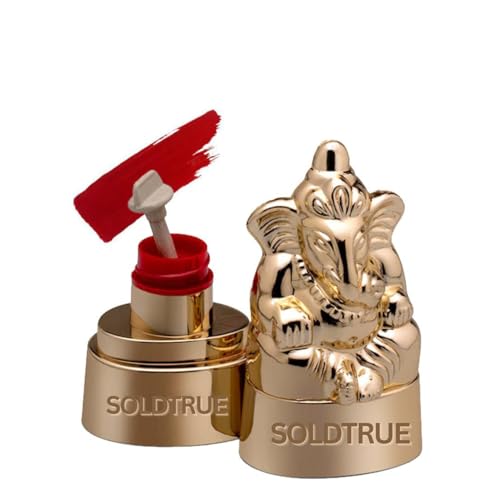 Ganesh Statue Organic Sindoor Powder for Women – 100% Natural Kumkum, Traditional Sindhuram for Forehead & Puja Tilak, Long-Lasting Red (Pack of 1)