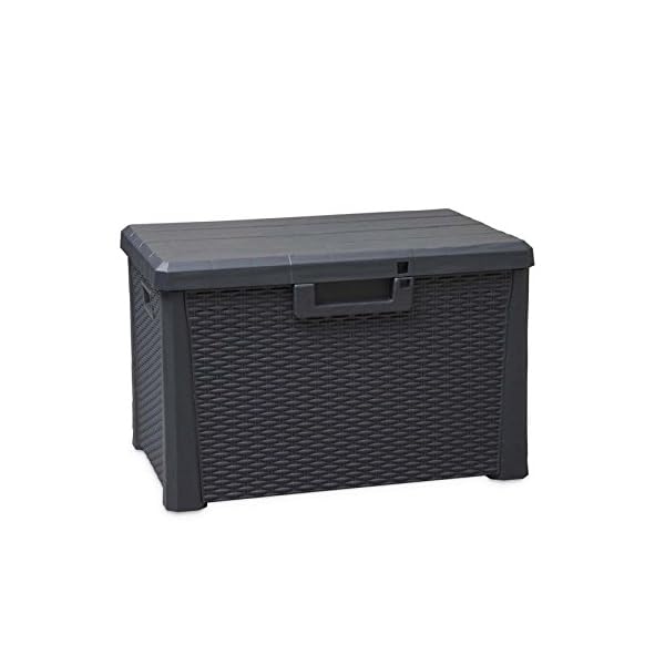 Toomax Nevada Aufbewahrungsbox für den Innen- und Außenbereich, robust, wetterfest, kompakt, 120 l, Rattan-Finish… – Bild 3