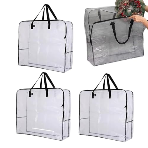 Wreath Storage Container, Moving Bags Set, College Moving Bags, Decorative Wreath Bag, Translucent Garland Organizer, Christmas 