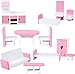 Beverly Hills Doll Collection TM Wooden Dollhouse Furniture Set, 12 Piece Fully Assembled Pretend Playhouse Set
