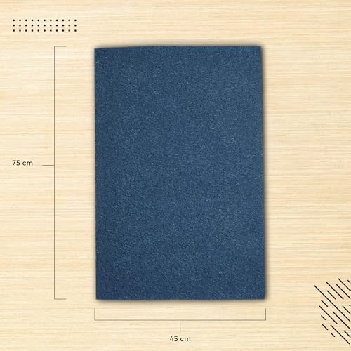 Image of Encasa XO Coir Door Mat for Home Entrance, Anti Slip PVC Back Blue