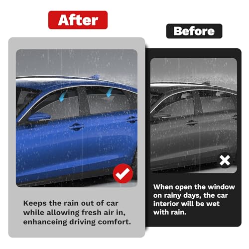 Image of Canvcle Accord Rain Guards - Window Visors for Honda Accord 2023-2025 2026