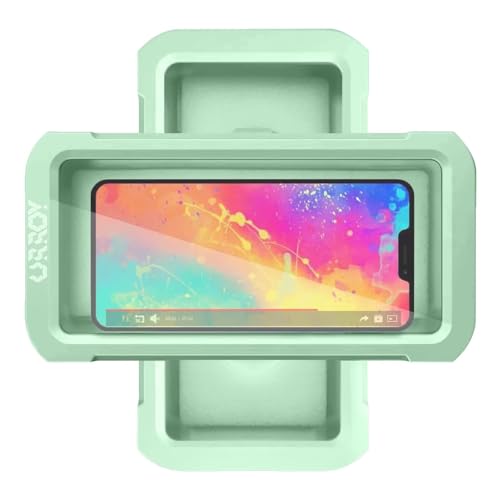 Image of URROY Shower Phone Holder Waterproof, 360 Rotation Shower Phone Case, Anti-Fog High Sensitivity Universal Cover Mount Stand for Bathroom Wall Mirror Bathtub Kitchen, Gift for Men Women New Mint