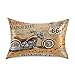 719 Almohada Caso 40X60Cm, Póster Vintage Route 66 Póster Americano Y Motocicleta Funda De Almohada para Cojín Decorativa Funda De Almohada Decorativa Hogar Fundas De Cojín para Sofá, Sala, Hogar