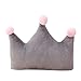 Lihan Almohada Instagram Estrella Luna Corona Nursery Cojines de 100% Peluche bebé Juguetes Regalo decoración sofás niños Dormitorio Auto Throw, Corona Gris 50 * 40cm/20 * 16inch