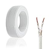 KToyeang 14 Gauge 2 Conductor High Temperature Wire 16.4Ft, -76-932 ℉ 14 AWG Mica Fiberglass 2 Core Copper Wire Insulated Heat Resistant High Temp Flexible Cable for Lamp Boiler Heater Kiln