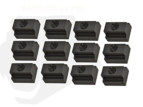 Pack of 12 Pcs T-Slot Nut M-20 Thread & Slot Size 22Mm Clamping Black Oxide