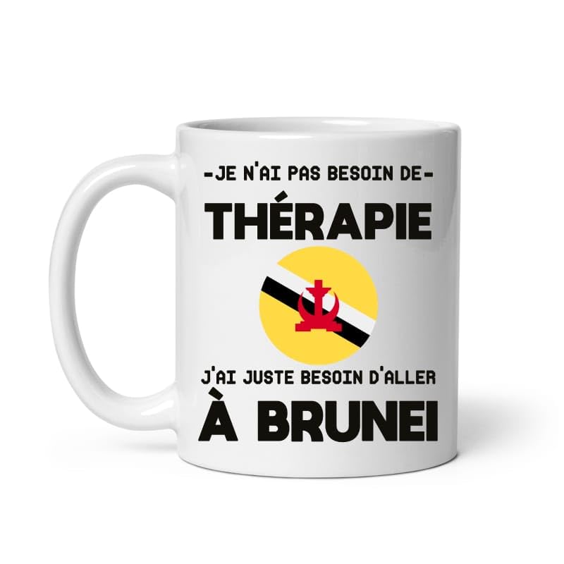 MugSmile Mug Brunei thérapie humour vacances départ voyage Tasse Brunei