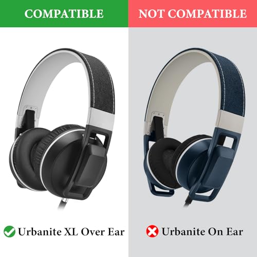 Image of Geekria Replacement Ear Pads Compatible with Sennheiser Urbanite XL Over-Ear Headphones Ear Cushions, Repair Parts (Black)