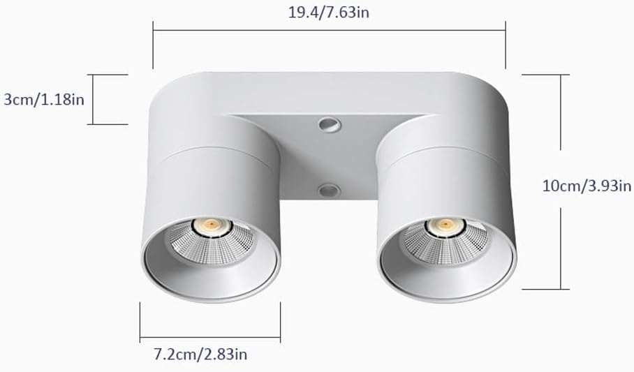 Modern Double Head Ceiling Spotlight White 360° Adjustable Sturdy Ceiling Lights,Wall Spotlights Indoor,Ceiling Light Fitting,Kitchen Spot Lights for Ceiling,Bar Spotlight,Include Bulbs