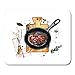 Produktbild Mauspad Fleischsteak in der Pfanne Aquarell Rindfleisch Bio Abendessen Mousepad für Notebooks, Desktop-Computer Mausmatten