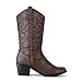 West Blvd Miami Cowboy Western Boots, Brown Pu, 7