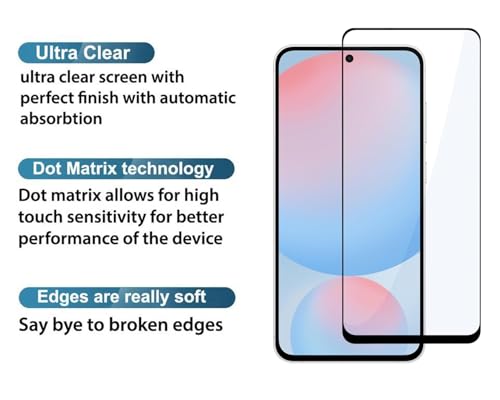 Image of HD Tempered Glass Screen Protector Compatible for Samsung Galaxy M56 5G with Edge to Edge coverage and Easy Installation kit