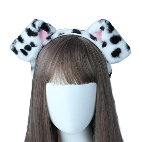YDEVERLIN Animal Ears and Horns Headband for Halloween Christmas Party Cute Cartoon Hair Hoop Cosplay Costume Accessories (dalmatian)