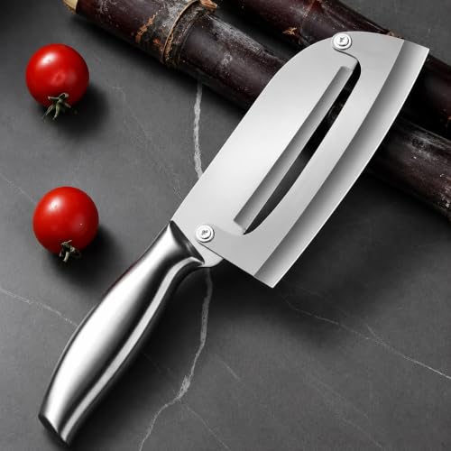 Image of Machado Stainless Steel Sugarcane Knife Heavy Duty Cane Cutter with Ergonomic Handle, Razor Sharp Multipurpose Cleaver for Sugarcane, Coconuts, Vegetables & Meat