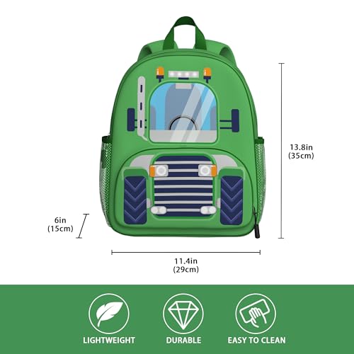 Image of Tractor Toddler Backpack for Little Kids Water Resistance Kindergarten Preschool Bags Children Schoolbag Cute 3D Animal Cartoon Backpacks Gifts for Baby Boys Girls