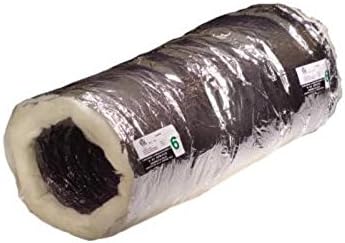 Quietflex 640 Flex Duct 6" Diameter, R 4.2 Insulation Value, 25' Length, 7.9" x 22.1" x 10.3"