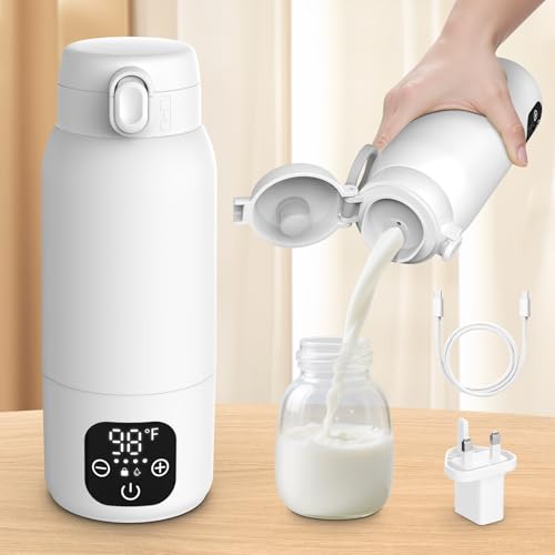 Chauffe-lait portable rapide IPX6 lavable pour lait maternel et eau de formule