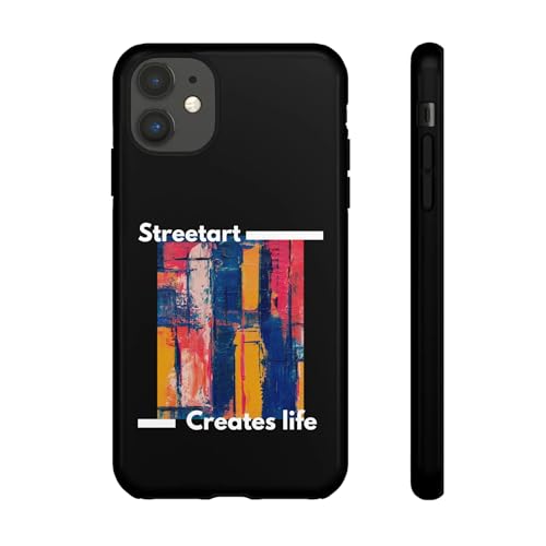 Coque rigide brillante iPhone 11 Street Art antichoc