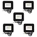 Aufun 5x10W LED Strahler Kaltweiß Superhell LED Fluter Außenstrahler IP65 wasserdicht Aluminium Scheinwerfer Licht für Garten, Garage, Hof oder Hote