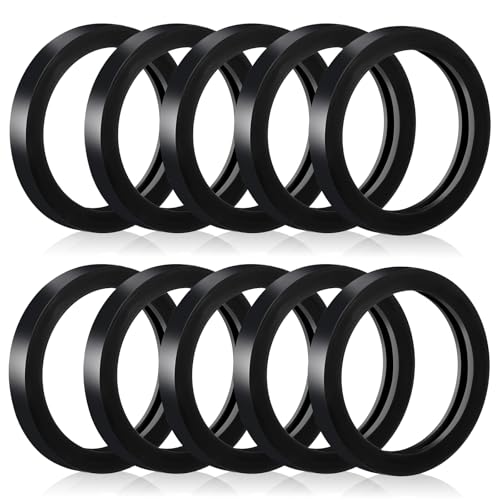 Xindojuz 10 PCS Gas Can Spout Replacement Rubber Gaskets, Jerry Can Gaskets Fuel Jug Washer Seals Spout Gasket Sealing Rings Replacement Gas Gaskets Compatible with Most Gas Can Spouts (Black Round)