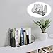 Cabilock Iron Book Rack Desktop Organizer with 3 Compartments, Large Capacity Metal Book Holder for Office and Study Desk Storage, Black Heart-Shaped Design, Magazine and Document Shelf