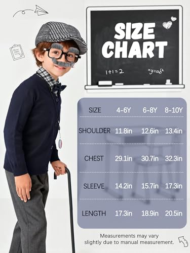 Disfraz completo de viejo para niños 5-7 años miniatura 2