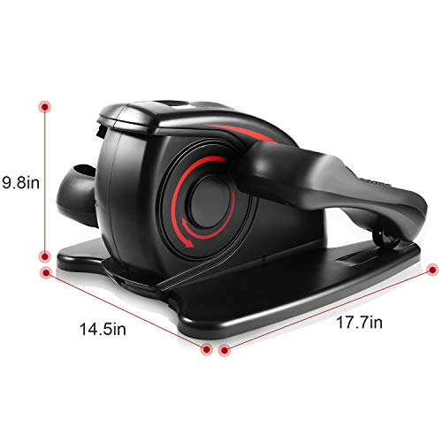 FUNMILY Pedal Exerciser, Mini Exercise Bike, Elliptical Machine for Leg Exercise Peddler for Seniors Elderly, Black