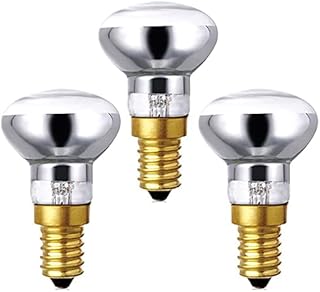 3X R39 Lava Lamp Bulb 30W 240V E14 Small Edison Screw Reflector Spot Light Dimmable, SES Lava Lamp Bulbs, Warm White 2600K Energy Saving R39 Spotlight Halogen Bulbs (Gold Base).
