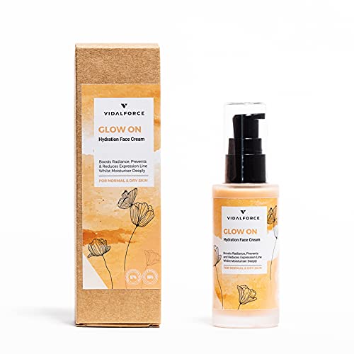GLOW ON. Crema Hidratante Facial Mujer - Explosión Antioxidante en el rostro con sus 32 Activos Naturales como Astaxantina, Vitamina C Pura, Retinol o Ácido Hialurónico Vegetal - Crema Regeneradora Cover