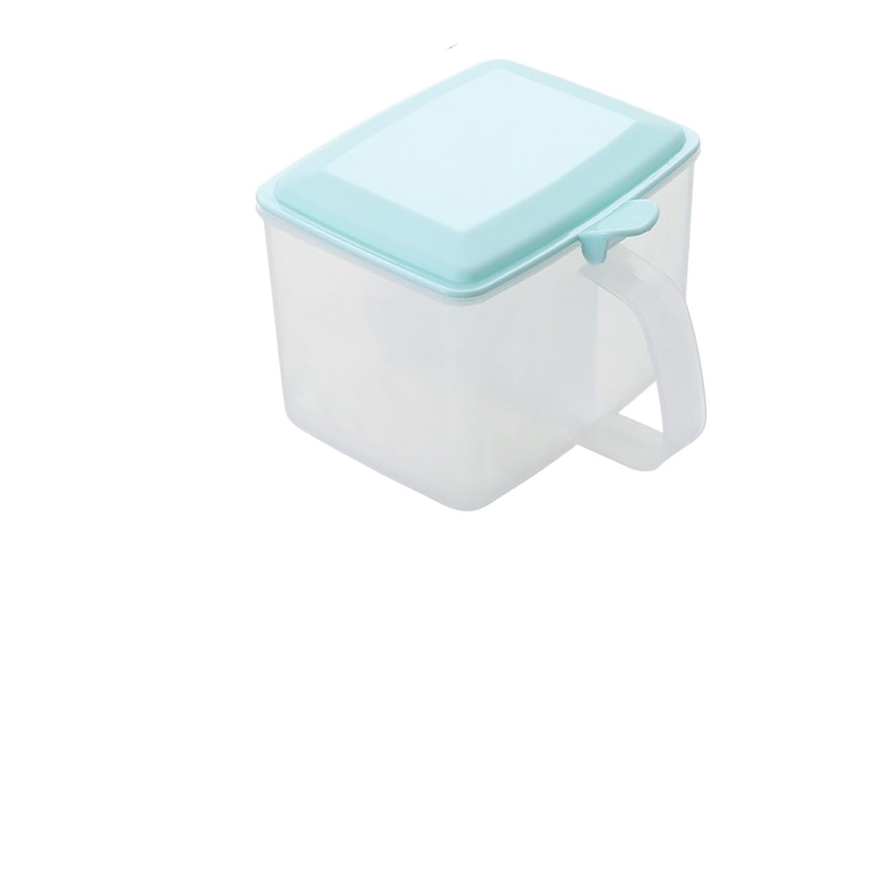 UBOHUZ Seasoning box integrated double grid kitchen storage seasoning combination set household salt for Salt Sugar Spice Pepper(Blue)