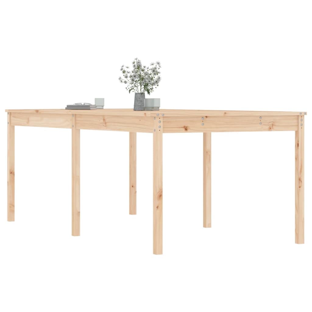 Stół ogrodowy z litego drewna sosnowego, 203,5 x 100 x 76 cm, wytrzymały, stabilny, na balkon, taras, do ogrodu, na werandę, idealny na piknik, kemping, do jedzenia, grillowania