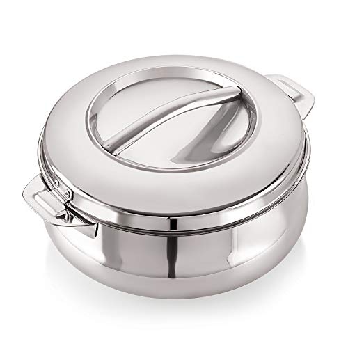 Image of Good Day Avanta-35 Insulated Stainless Steel Solid Serving Casserole with Lid, 3500 ml, Silver
