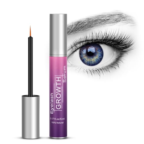 LOPHE Eyelash Growth Serum, Eyelash Eyebrow Enhancer Serum for Thicker, Stronger, Fuller and Longer Looking Lashes and Brows, Cruelty Free Lash Serum for Rapid Eye Lash Growth, 5 ml, Gift for Women