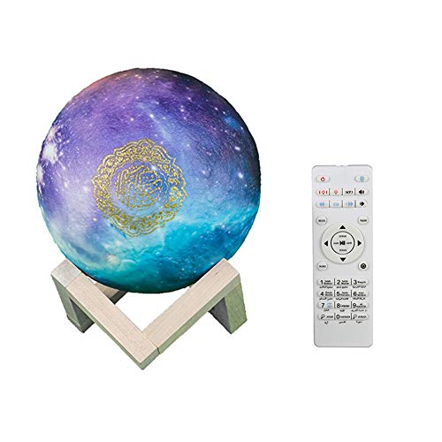 Quran Speaker, Sternenhimmel Mondlicht Bluetooth-Lautsprecher Mit Fernbedienung, Buntes LED-Atmosphärenlicht, Für iPhone, Samsung, Huawei,