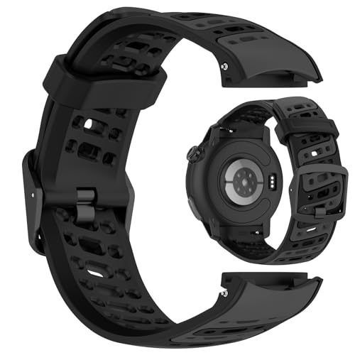 Bracelet Coros Pace Pro noir en silicone LOKEKE taille M pour montre connectée