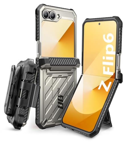 SUPCASE Galaxy Z Flip 6 5G 2024 �P�[�X SC-54E �ی�J�o�[ �ČRMIL�K�i�擾 �X�^���h�t�� �ی�t�B�����t�� �ϏՌ� �x���g�N���b�v�t���t�� ������ ���E�ȒP Samsung Z Flip 6/ Flip 5�Ή� U