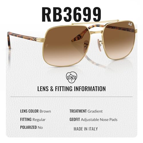 Ray-Ban RB3699 Square Shaped Sunglasses for Men & Women with Official RAYBAN Eyewear Kit4