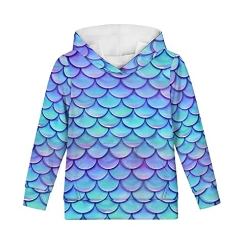 chaqlin 3D Mermaid Fish Scales Hoodie Cover