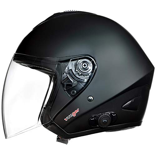 Rueger Helm RF-730 Bluetooth Jethelm für Motorrad und Roller