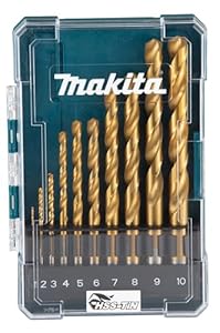 Lot de 10 Forets HSS Revêtus Titane Makita