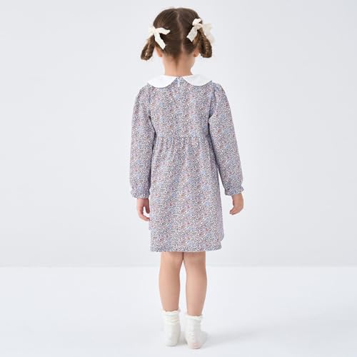 pureborn Baby Toddler Girl Dress Short and Long Sleeve Cotton Playwear Dresses 0-6T3