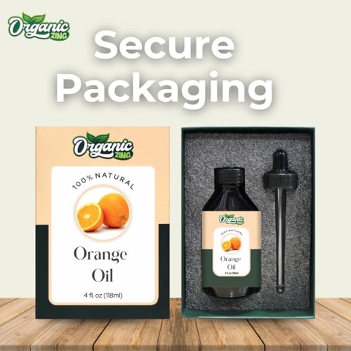 Image of Organic Zing Orange (Citrus X Sinensis) Oil | Pure & Natural Essential Oil for Aroma, Diffusers, Skincare & Hair care - 118ml /3.99fl oz