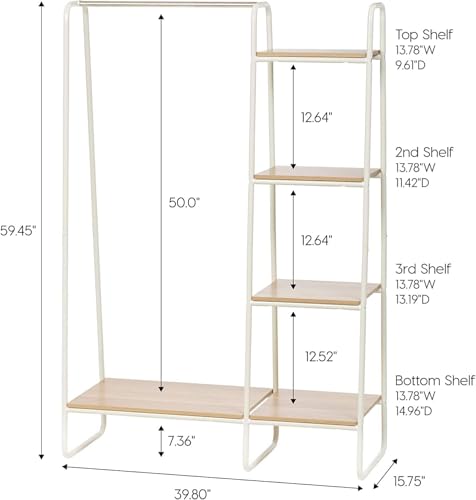 IRIS USA PI-B3 White wood shelves