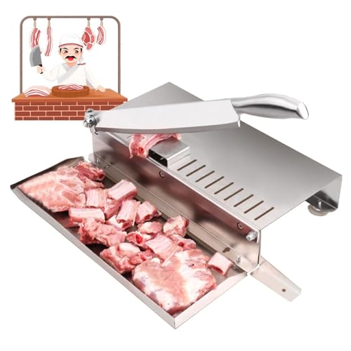 Cortadora Manual De Carne, Cortadora De Carne Congelada De Acero Inoxidable, Cortadora De Carne Congelada, Cortadora De Rollos De Carne De Res Y Cordero Para Cocina Caser,2 Battery+2 Sawtooth-39cm