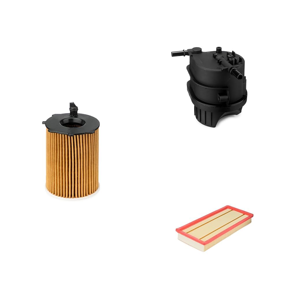 UFI Filters, Filtro Olio 25.037.00 + UFI Filters, Filtro Gasolio 24.343.00 + UFI Filters, Filtro Aria 30.153.00 + UFI Filters, Filtro Abitacolo ai Carboni Attivi 54.170.00