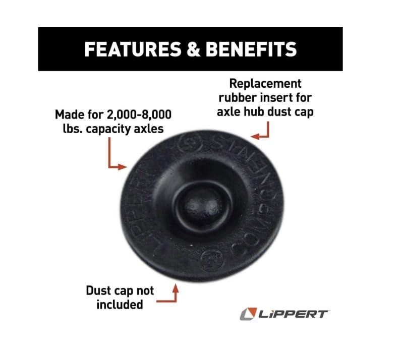 Lippert 122065 Universal Rubber Insert for Dust Caps - 2,000 to 8,000 lbs. (4)