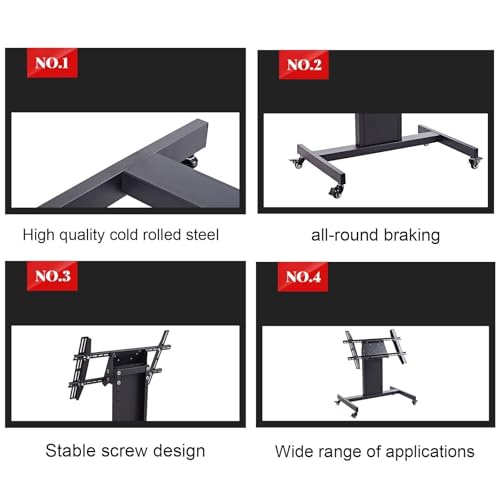 Carro móvil para TV con soporte inclinable para TVs 32-70 pulgadas miniatura 3