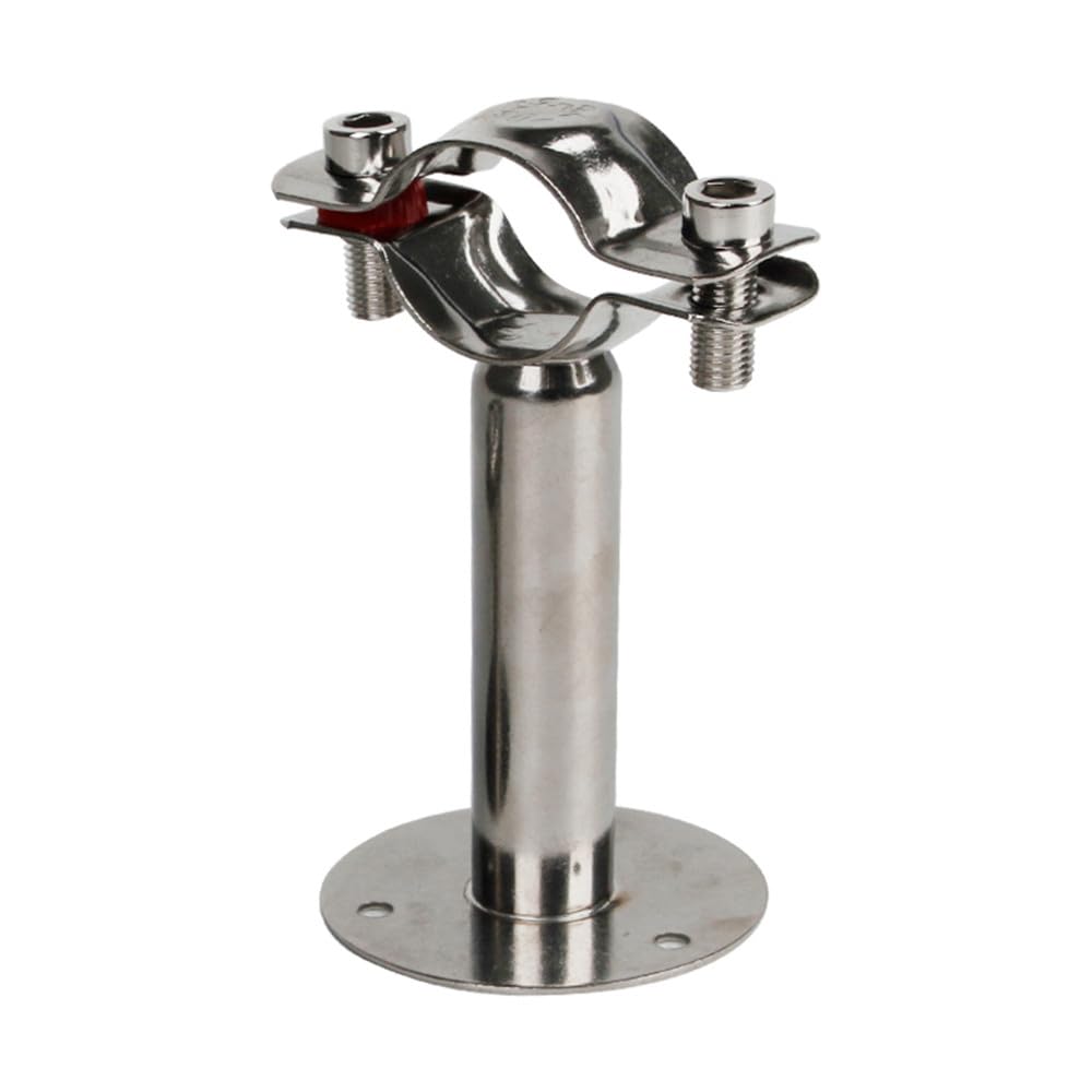 x Edelstahl-Rohrhalterung – 12–89 mm Rohrclip-Unterstützung mit 50/100/150 mm Basisstangen, 38,40 mm L100 mm