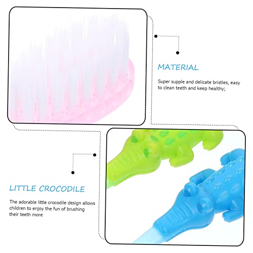 ERINGOGO 8stücke Teiliges Kinderzahnbürsten Ultrasoften Cartoon-borsten Ergonomisch Langlebig Aus Material Zart Zur Mundpflege Für Jungen Und Mädchen Von Jahren Farblich Sortiert – Bild 4